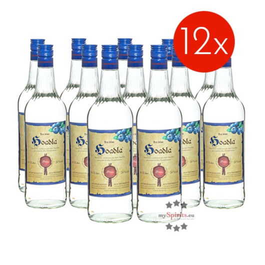 Prinz: Hoadla - fruchtig milder Heidelbeer-Schnaps / 34 % vol / 12 x 1,0 Liter - Flasche