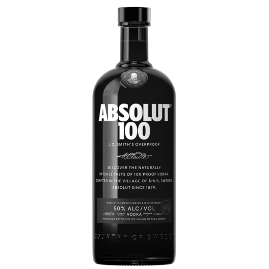 Absolut 100 Vodka Absolut Black / 50 % Vol. / 1,0 Liter-Flasche