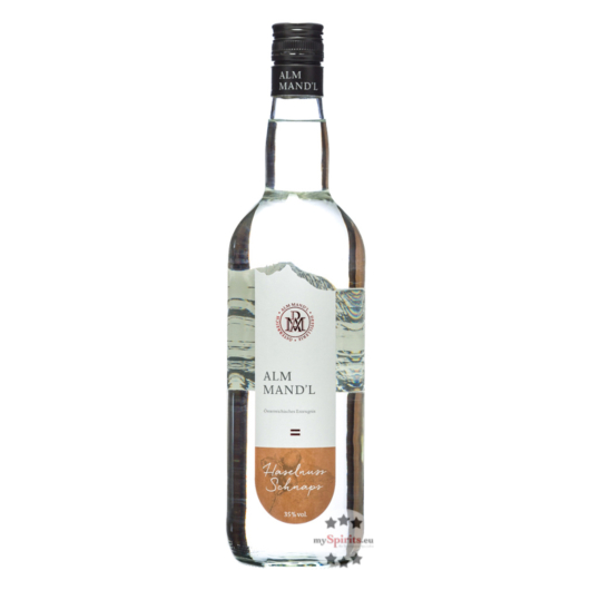 Alm Mand'l Haselnuss-Schnaps / 35 % Vol. / 1,0 Liter-Flasche