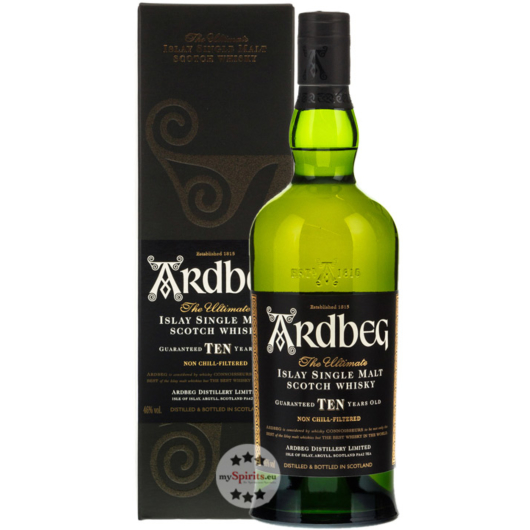 Ardbeg Ten 10 Jahre Islay Single Malt Scotch Whisky / 46 % Vol. / 1,0 Liter-Flasche in Geschenkbox