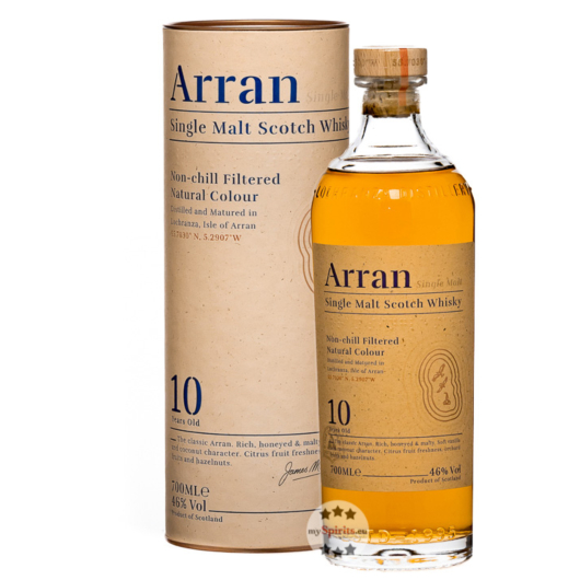 Arran 10 Years Old Single Malt Scotch Whisky / 46 % Vol. / 0,7 Liter-Flasche in Geschenkdose