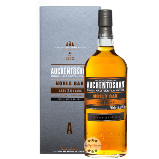 Auchentoshan Noble Oak 24 Jahre Lowland Single Malt Scotch Whisky / 50,3 % Vol. / 0,7 Liter-Flasche in Geschenkkarton