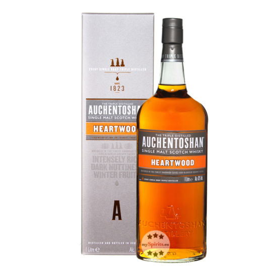 Auchentoshan Heartwood Lowland Single Malt Scotch Whisky / 43 % Vol. / 1,0 Liter-Flasche in Geschenkkarton