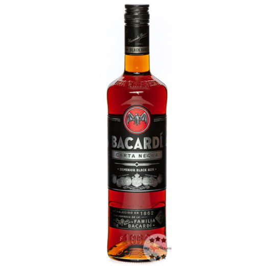 Bacardi Black Carta Negra Rum / 37,5 % Vol. / 0,7 Liter-Flasche