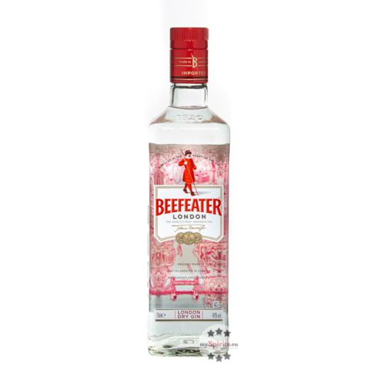 Beefeater London Dry Gin - Klassischer Gin aus England mit frischer Note / 40 % vol. 0,7 L Flasche