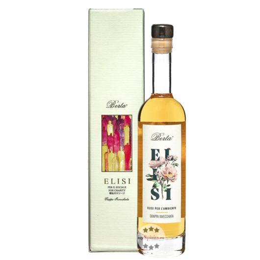 Distillerie Berta Elisi - Grappa Invecchiata in Legno / 43 % vol. / 0,2 L Flasche im Geschenk-Karton