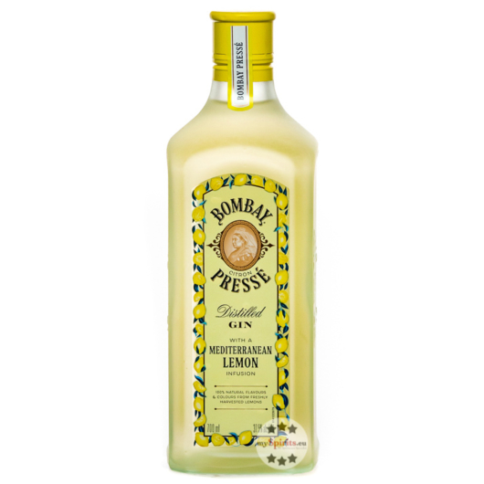 Bombay Citron Pressé Distilled Gin with a Mediterranean Lemon Infusion / 37,5 % Vol. / 0,7 Liter-Flasche