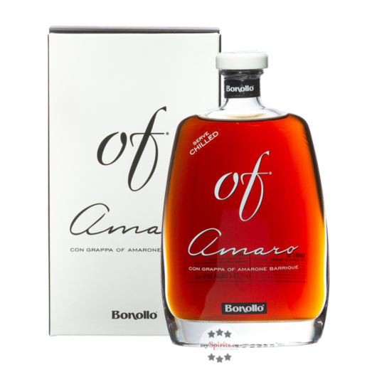 Bonollo Of Amaro Kräuterlikör / 30 % Vol. / 0,7 Liter-Flasche in Geschenkkarton