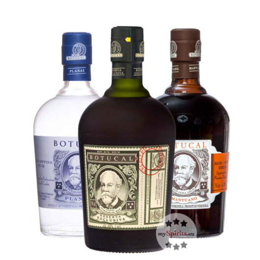 Botucal Rum Set: Reserva Exclusiva, Mantuano, Planas / 40-47 % vol. / 3 x 0,7 Liter-Flasche