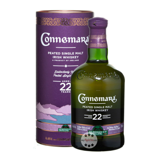 Connemara 22 Jahre Peated Single Malt Irish Whiskey / 46 % Vol. / 0,7 Liter-Flasche in Geschenkdose