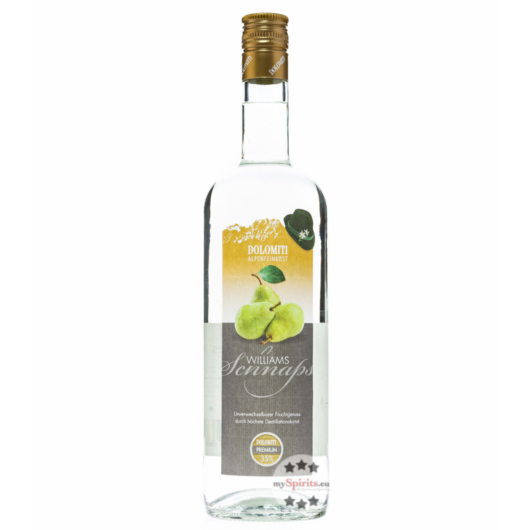 Dolomiti: Williams-Birnen-Schnaps / 35 % Vol. / 1,0 Liter - Flasche