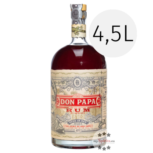 Don Papa Rum in der Triple-Magnum-Flasche / 40 % Vol. / 4,5 Liter-Flasche