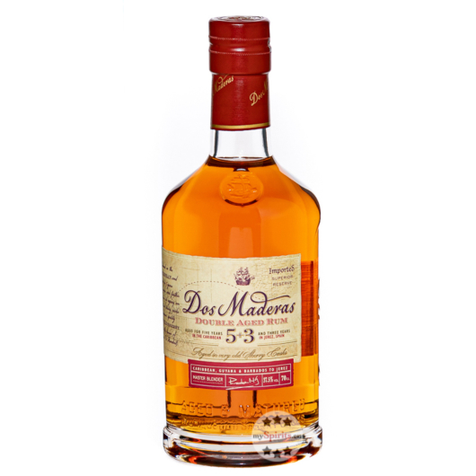 Dos Maderas: 5 + 3 Double Aged Rum / 37,5 % Vol. / 0,7 Liter-Flasche