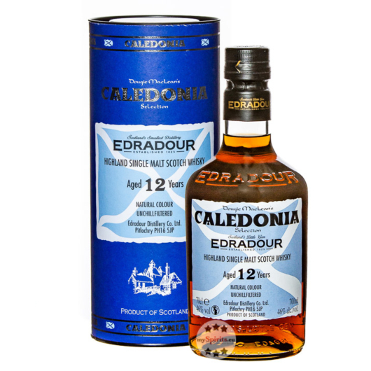 Edradour 12 Years Caledonia Highland Single Malt Scotch Whisky / 46 % vol / 0,7 Liter in Geschenkdose