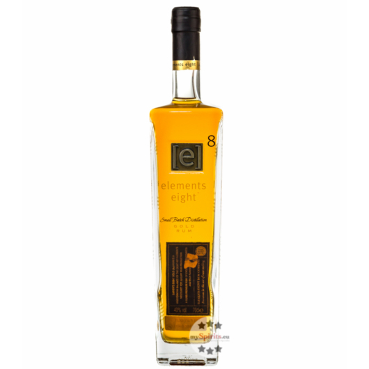 Elements Eight [e]8 Gold Rum - Brauner Rum aus St. Lucia / 40 % Vol. / 0,7 Liter-Flasche