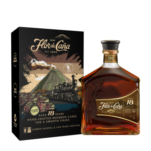 Flor de Cana Centenario Gold Rum 18 Jahre / 40 % Vol. / 0,7 Liter-Flasche in Geschenkkarton