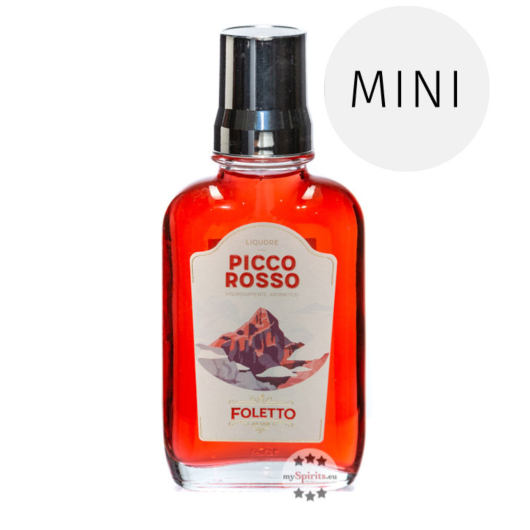 Foletto Picco Rosso Liquore mit Himbeeren und Erdbeeren / 61 % Vol. / 0,1 Liter-Flachmann