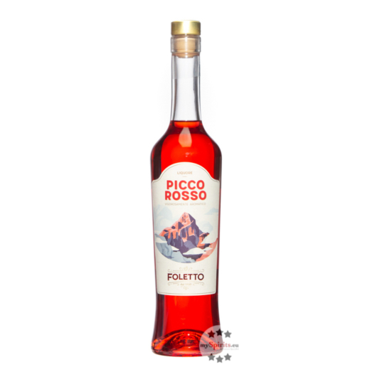 Foletto Picco Rosso Liquore mit Himbeeren und Erdbeeren / 61 % Vol / 0,5 Liter-Flasche