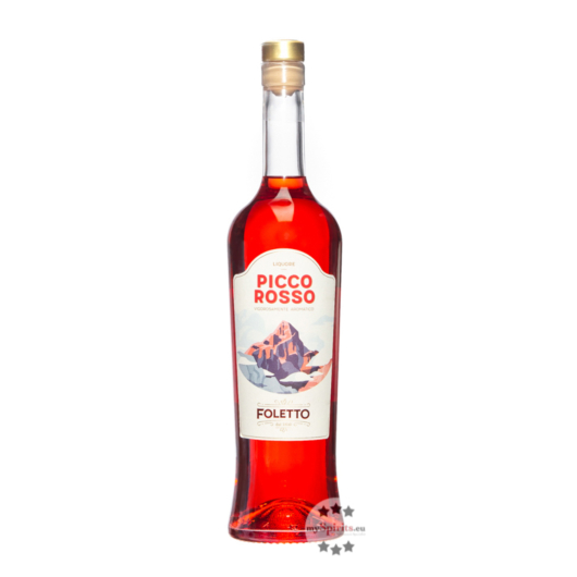 Foletto Picco Rosso Liquore mit Himbeeren und Erdbeeren / 61 % Vol. / 0,7 Liter-Flasche