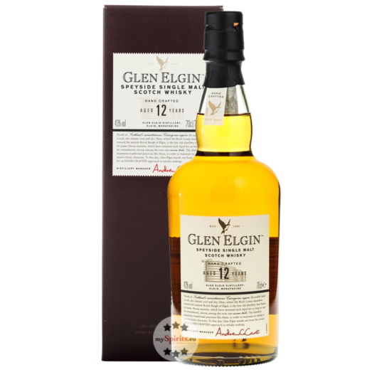 Glen Elgin 12 Jahre Speyside Single Malt Scotch Whisky / 43 % Vol. / 0,7 Liter-Flasche in Karton