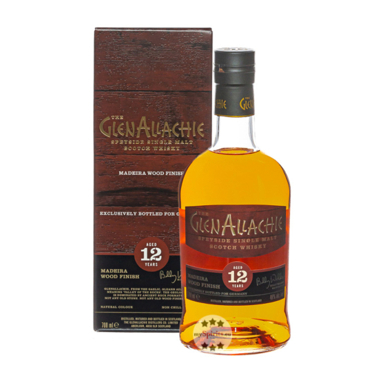 GlenAllachie 12 Years Madeira Wood Finish Speyside Single Malt Whisky / 48 % Vol. / 0,7 Liter-Flasche in Karton