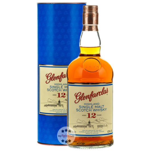 Glenfarclas 12 Jahre Highland Single Malt Scotch Whisky / 43 % Vol. / 0,7 L Flasche in Geschenkdose