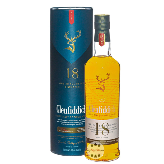 Glenfiddich 18 Jahre Single Malt Scotch Whisky / 40 % vol / 0,7 Liter in Geschenkbox