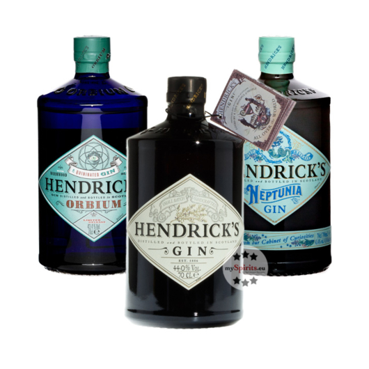 Hendrick's Gin-Set: Classic, Neptunia & Orbium / 43,3 & 44 % vol / 3 x 0,7 Liter-Flasche 