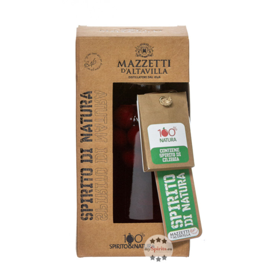 Mazzetti d’Altavilla Spirito di Ciliegia Likör mit Kirschen & Grappa / 21 % Vol. / 0,5 Liter-Flasche in Geschenkbox