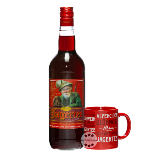 Prinz Jagertee Waldbeer inklusive Prinz Jagertee-Tasse / 40 % Vol. / 1,0 Liter-Flasche