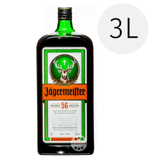 Jägermeister Kräuterlikör / 35 % Vol. / 3,0 Liter-Flasche