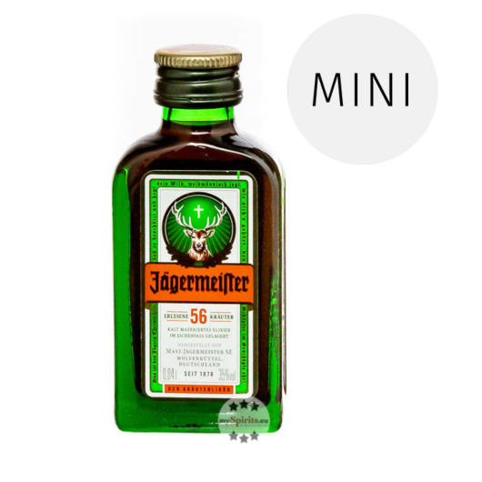 Jägermeister Kräuterlikör Mini / 35 % Vol. / 0,04 Liter-Flasche