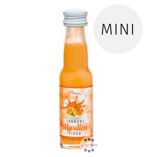 Prinz Joghurt-Marillen Likör Miniatur / 15 % Vol. / 0,02 Liter-Flasche