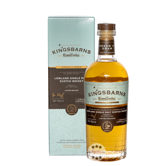 Kingsbarns Dream to Dram Lowland Single Malt Scotch Whisky / 46 % Vol. / 0,7 Liter-Flasche in Geschenkbox