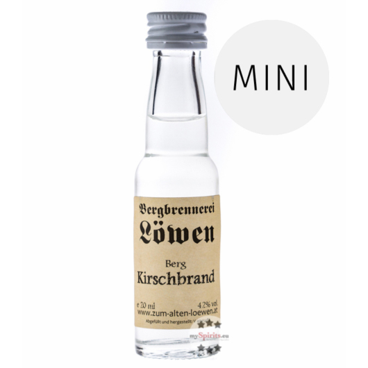 Löwen: Berg Kirschen Brand / 42% Vol. / 0,02 Liter - Flasche