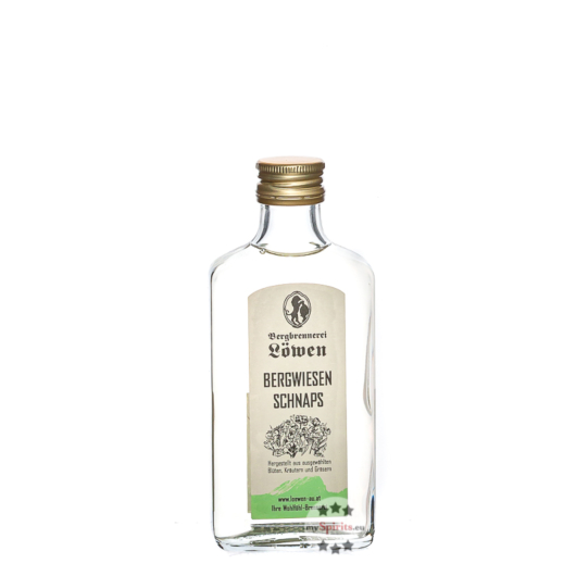 Löwen: Bergwiesen Schnaps / 40 % vol / 0,2 Liter - Flasche