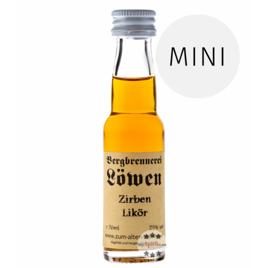 Löwen: Zirben-Likör / 25% Vol. / 0,02 Liter - Flasche