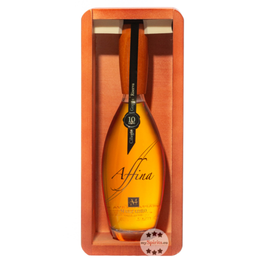 Marzadro Grappa Affina Riserva Ciliegio / 43 % Vol. / 0,35 Liter-Flasche in Holzschatulle