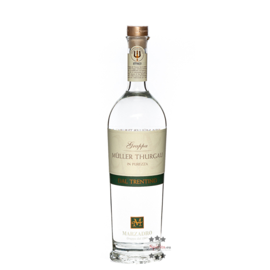 Marzadro Grappa Müller Thurgau in Purezza / 41 % Vol. / 0,7 Liter-Flasche