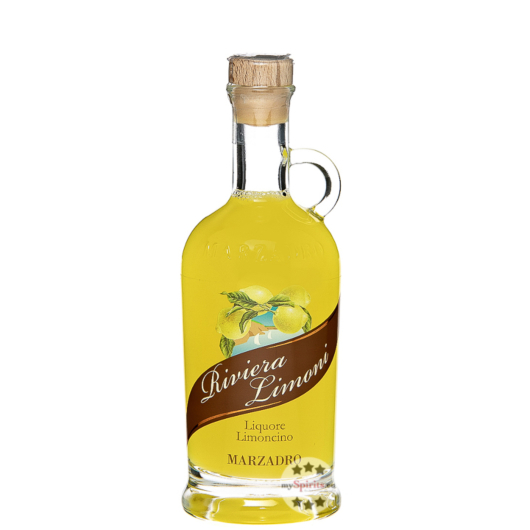 Marzadro: Limoncino Zitronenlikör „Riviera dei Limoni“ Limoncello / 30 % Vol. / 0,2 Liter-Flasche