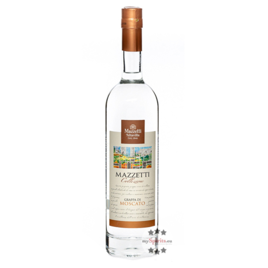 Mazzetti Collezione Grappa di Moscato / 43 % Vol. / 0,7 Liter-Flasche