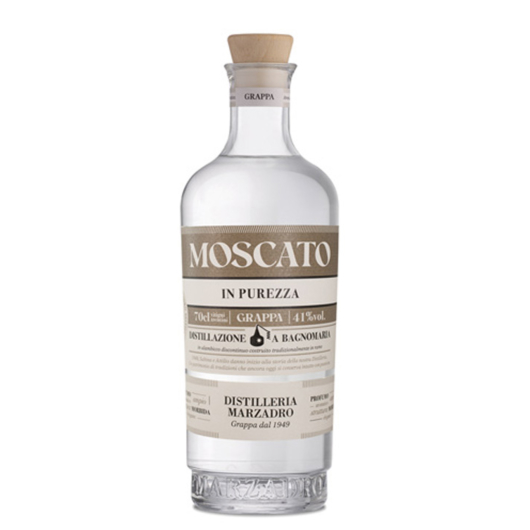 Marzadro Grappa Moscato in Purezza / 41 % Vol. / 0,7 Liter-Flasche