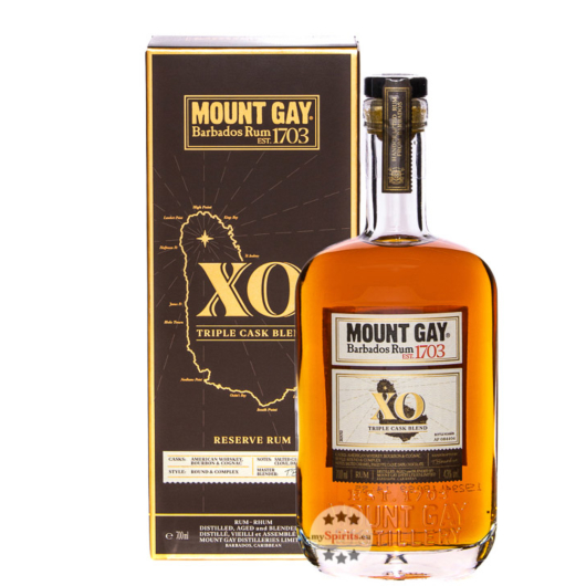 Mount Gay XO Barbados Rum Triple Cask Blend / 43 % Vol. / 0,7 Liter-Flasche in Geschenkbox