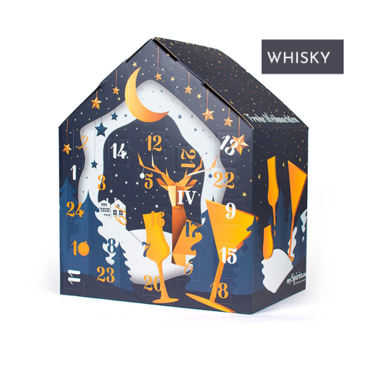 mySpirits Whisky Adventskalender Premium Selection / 40-50 % vol / 24 x 0,02l mit Glas