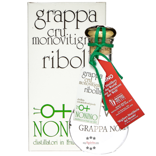 Nonino Grappa Cru Monovitigno Ribolla - Grappa aus Ribolla-Trester / 45 % Vol. 0,2 Liter-Flasche