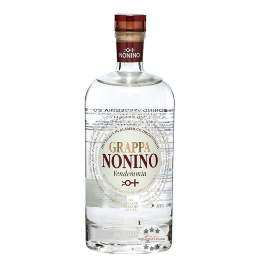 Grappa Nonino Vendemmia / 40 % vol / 0,5 Liter-Flasche