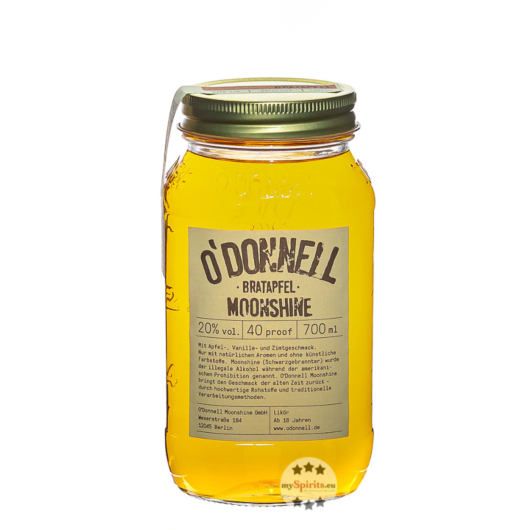 O'Donnell Bratapfel Moonshine Likör / 20 % Vol. / 0,7 Liter-Flasche