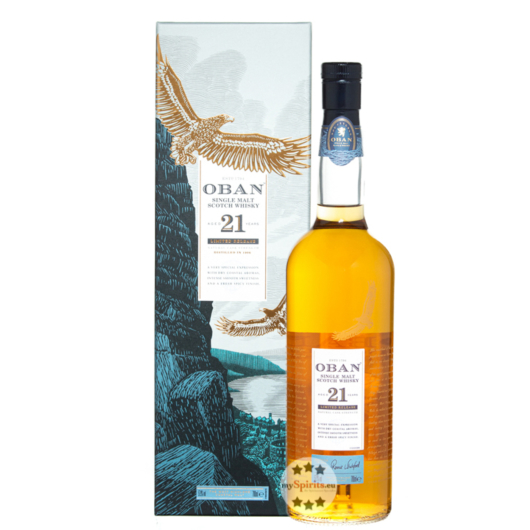 Oban 21 Jahre Single Malt Scotch Whisky / 57,9 % Vol./ 0,7 Liter-Flasche in Geschenkpackung