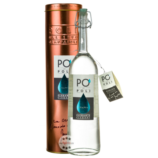 Poli Po’Di Poli Grappa Elegante / 40 % Vol. / 0,7 Liter-Flasche in Geschenkdose