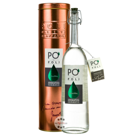 Poli Po’Di Poli Grappa Aromatica / 40 % Vol. / 0,7 Liter-Flasche in Geschenkdose